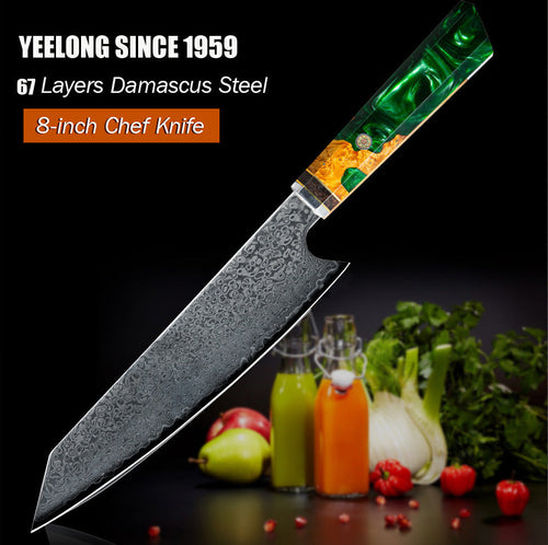 Damascus Steel Chef's Knife LeCrimson