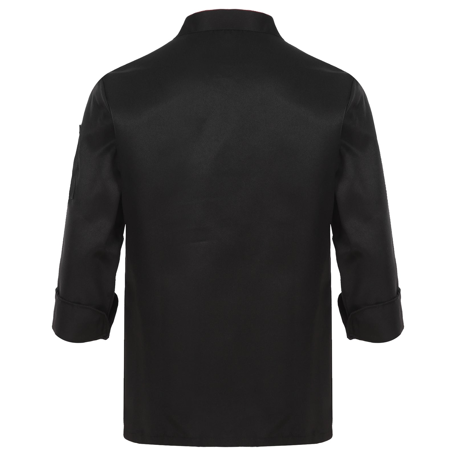 Unisex Double-Breasted Chef Coat Mens Food Service Trimming Cooks Jacket Womens Hotel Restaurant Canteen Kitchen Work Uniform