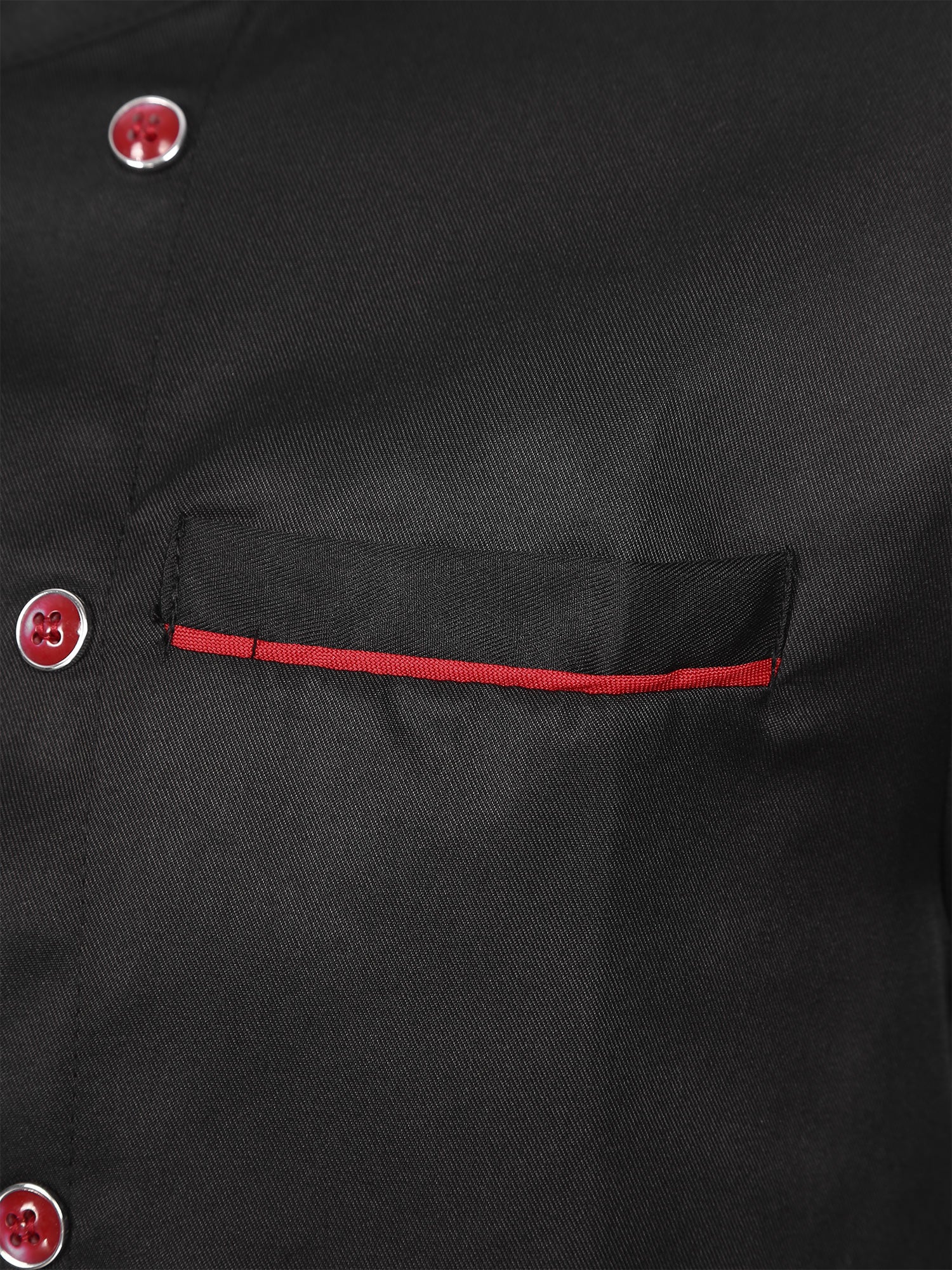 Unisex Double-Breasted Chef Coat Mens Food Service Trimming Cooks Jacket Womens Hotel Restaurant Canteen Kitchen Work Uniform