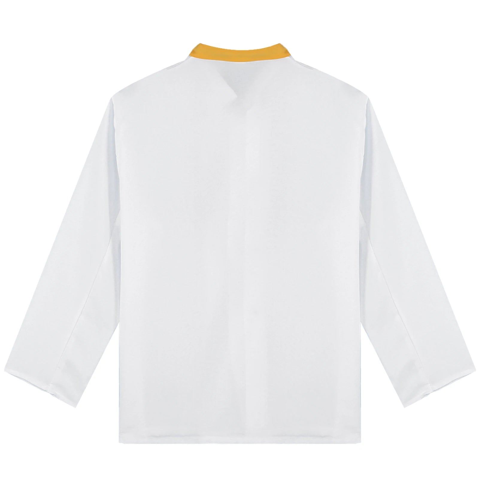 Mens Chef Jacket Long Sleeve Two-breasted Jacket Work Wear