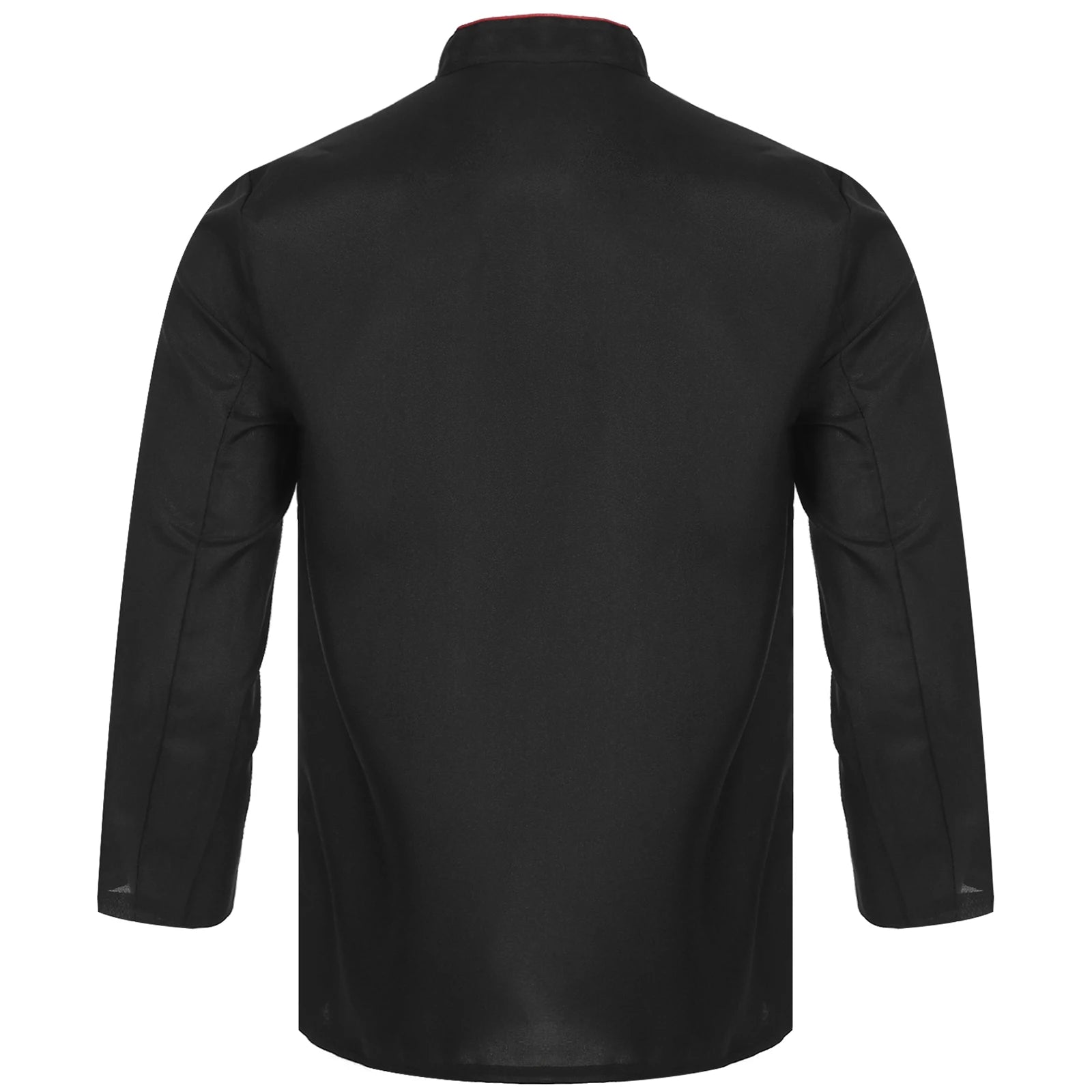 Mens Chef Jacket Long Sleeve Two-breasted Jacket Work Wear