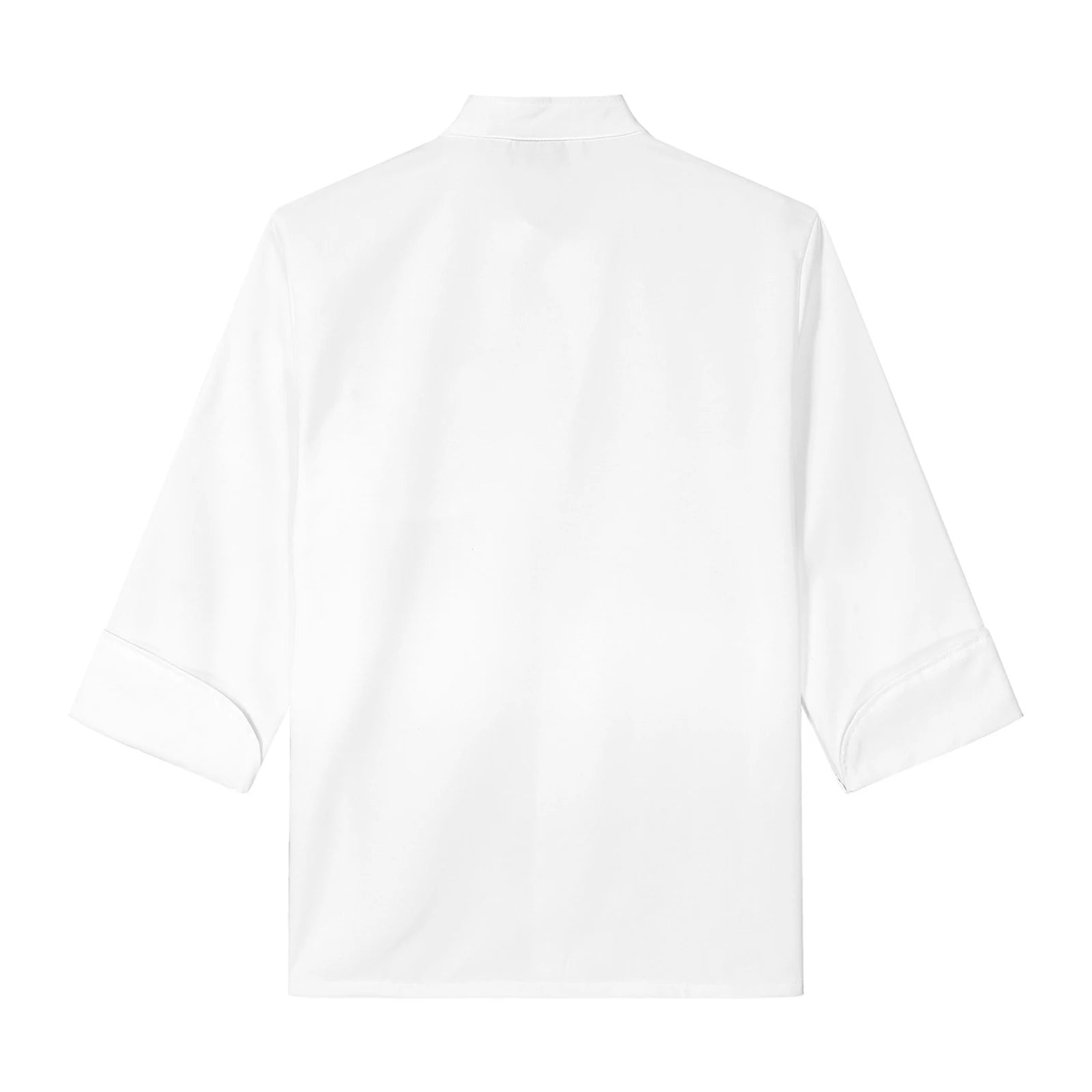 Mens Chef Shirt Work Uniform Cross-Over Collar Chef Coat Kitchen Restaurant Hotel Unisex Cooking Jacket with Pockets Chef Tops