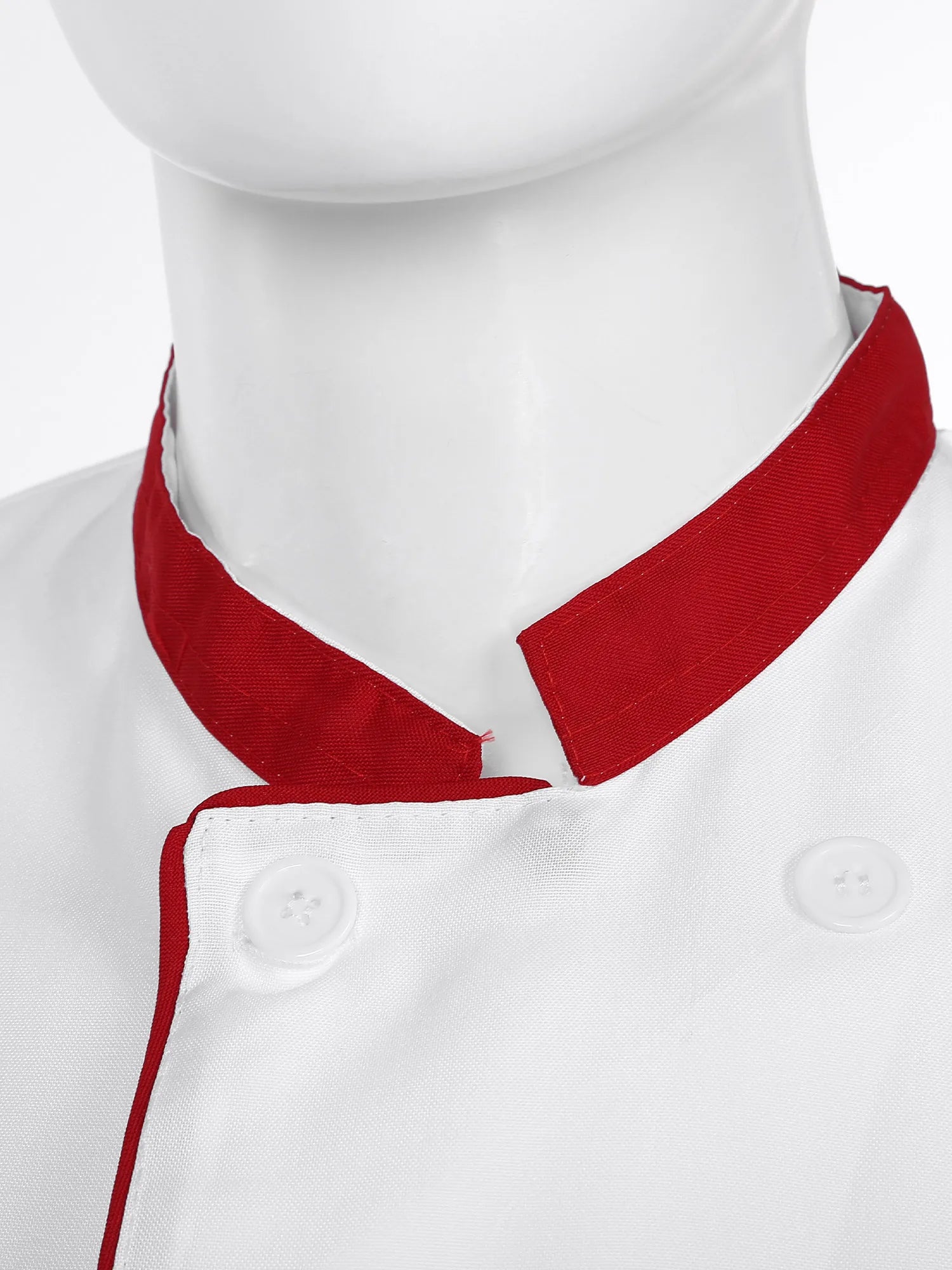Mens Chef Jacket Long Sleeve Two-breasted Jacket Work Wear