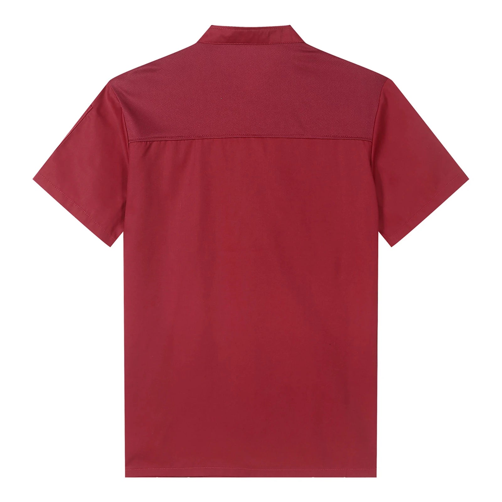 Mens Chef Shirt Work Uniform Cross-Over Collar Chef Coat Kitchen Restaurant Hotel Unisex Cooking Jacket with Pockets Chef Tops