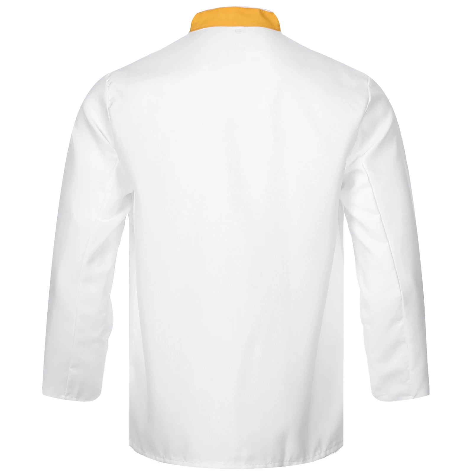 Mens Chef Jacket Long Sleeve Two-breasted Jacket Work Wear
