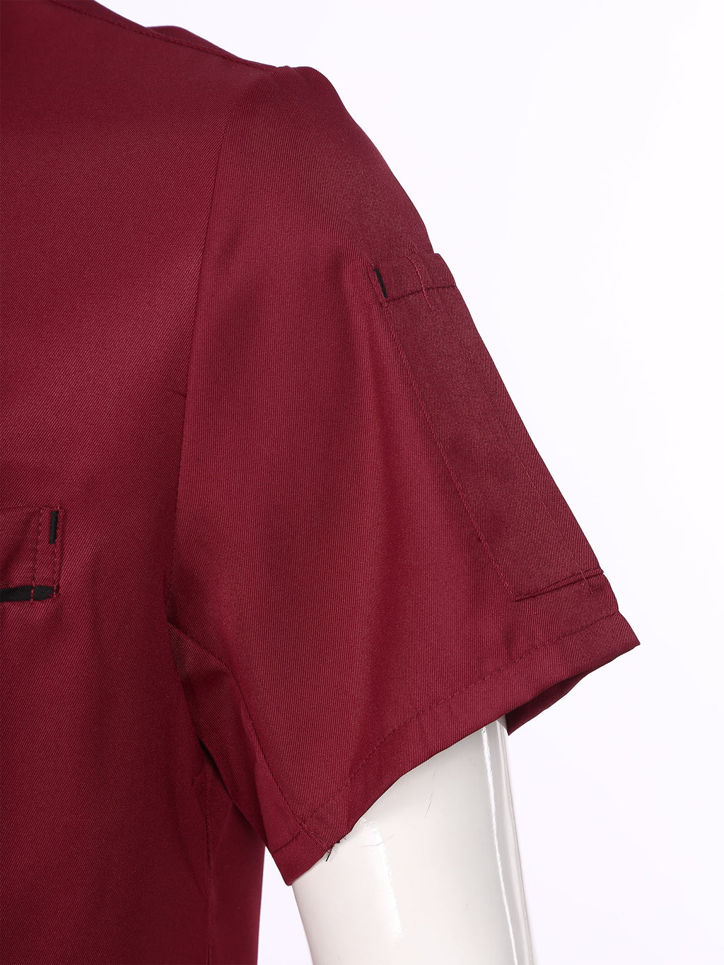 Unisex Double-Breasted Chef Coat Mens Food Service Trimming Cooks Jacket Womens Hotel Restaurant Canteen Kitchen Work Uniform