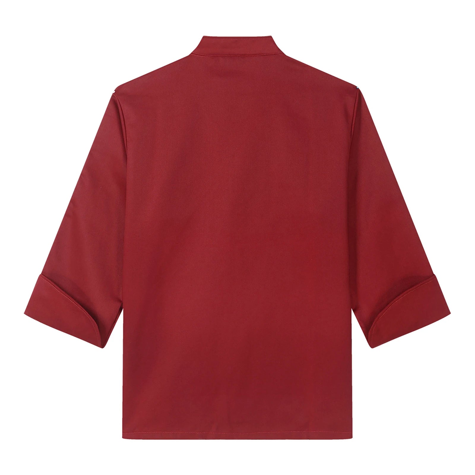 Mens Chef Shirt Work Uniform Cross-Over Collar Chef Coat Kitchen Restaurant Hotel Unisex Cooking Jacket with Pockets Chef Tops