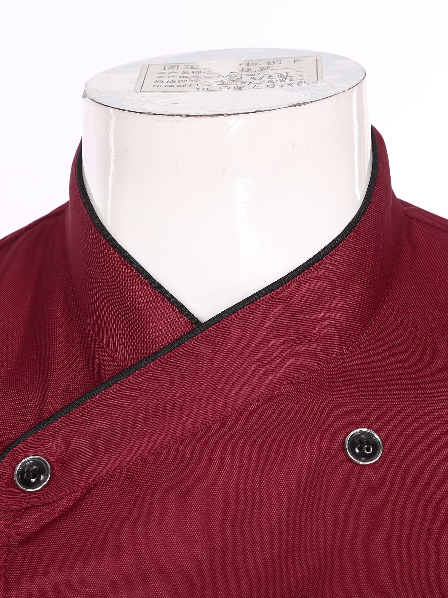 Unisex Double-Breasted Chef Coat Mens Food Service Trimming Cooks Jacket Womens Hotel Restaurant Canteen Kitchen Work Uniform