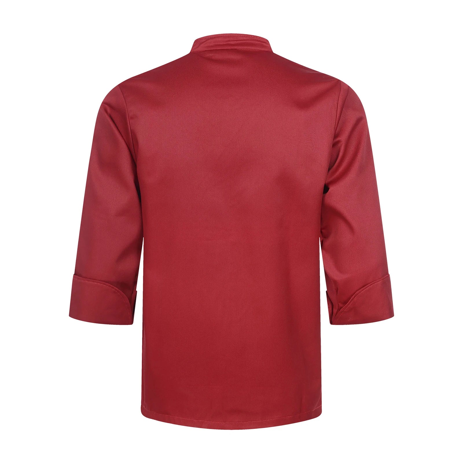 Mens Chef Shirt Work Uniform Cross-Over Collar Chef Coat Kitchen Restaurant Hotel Unisex Cooking Jacket with Pockets Chef Tops