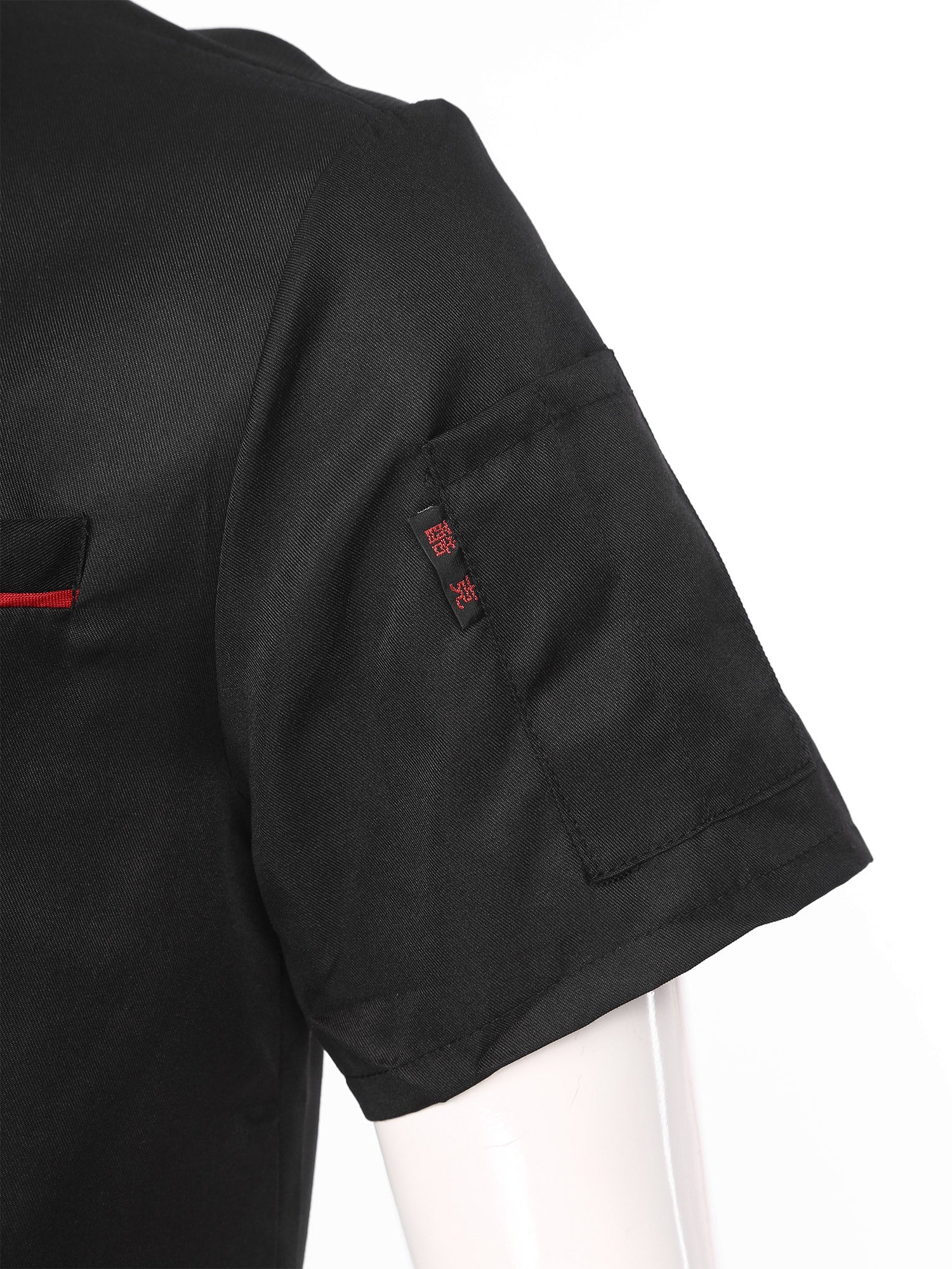 Unisex Double-Breasted Chef Coat Mens Food Service Trimming Cooks Jacket Womens Hotel Restaurant Canteen Kitchen Work Uniform