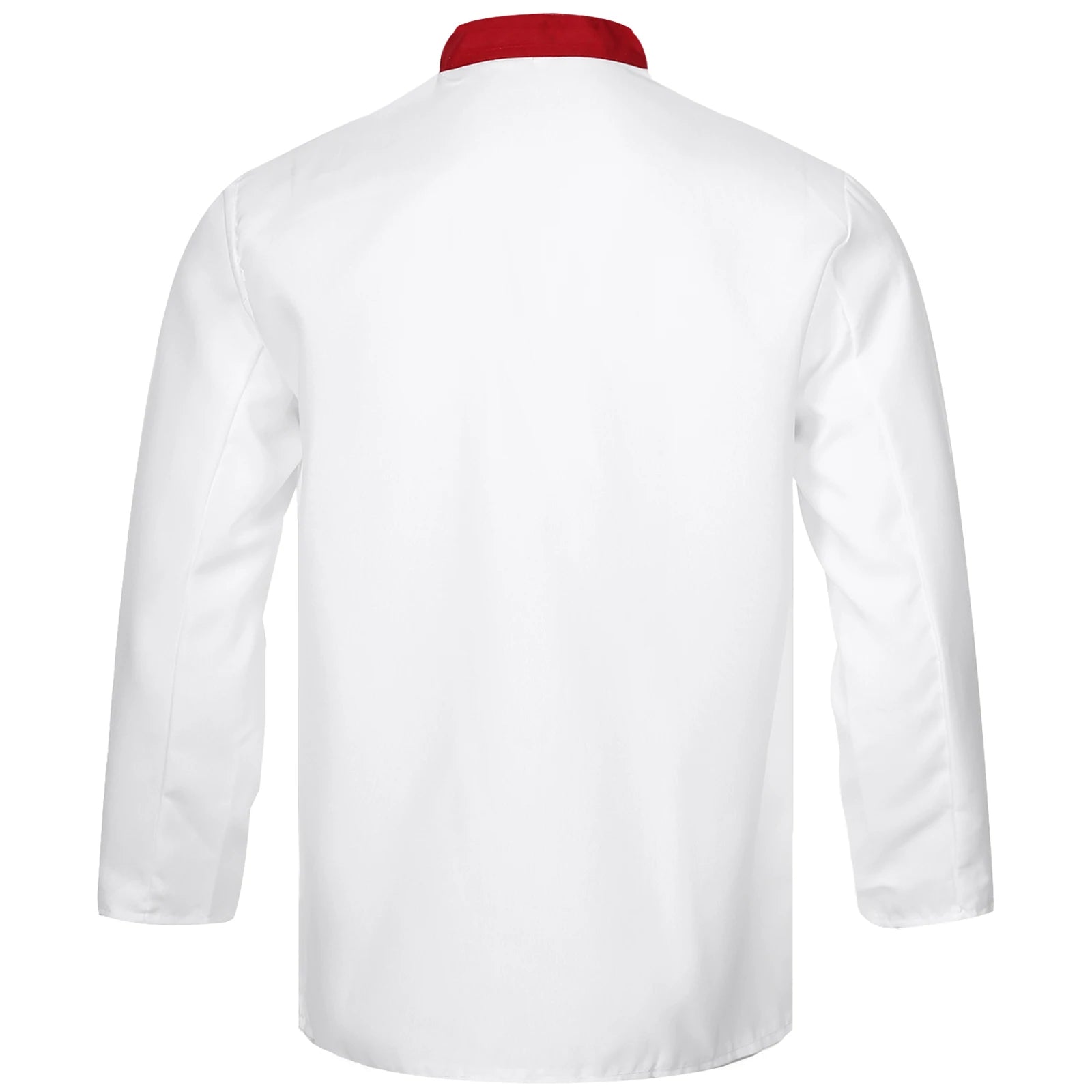 Mens Chef Jacket Long Sleeve Two-breasted Jacket Work Wear